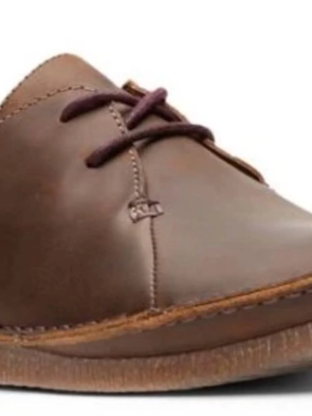 Clarks women’s Janey Mae Brown beeswax Leather Lace-Up Shoe size 8